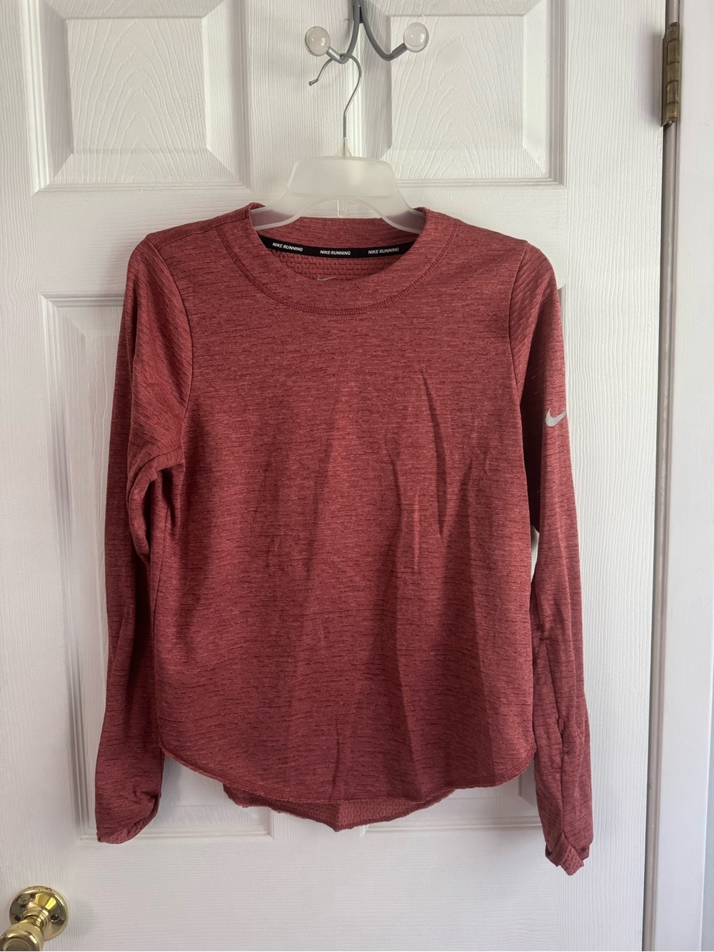 Nike Dri-FIT Running Crew - Heathered Rust Red
